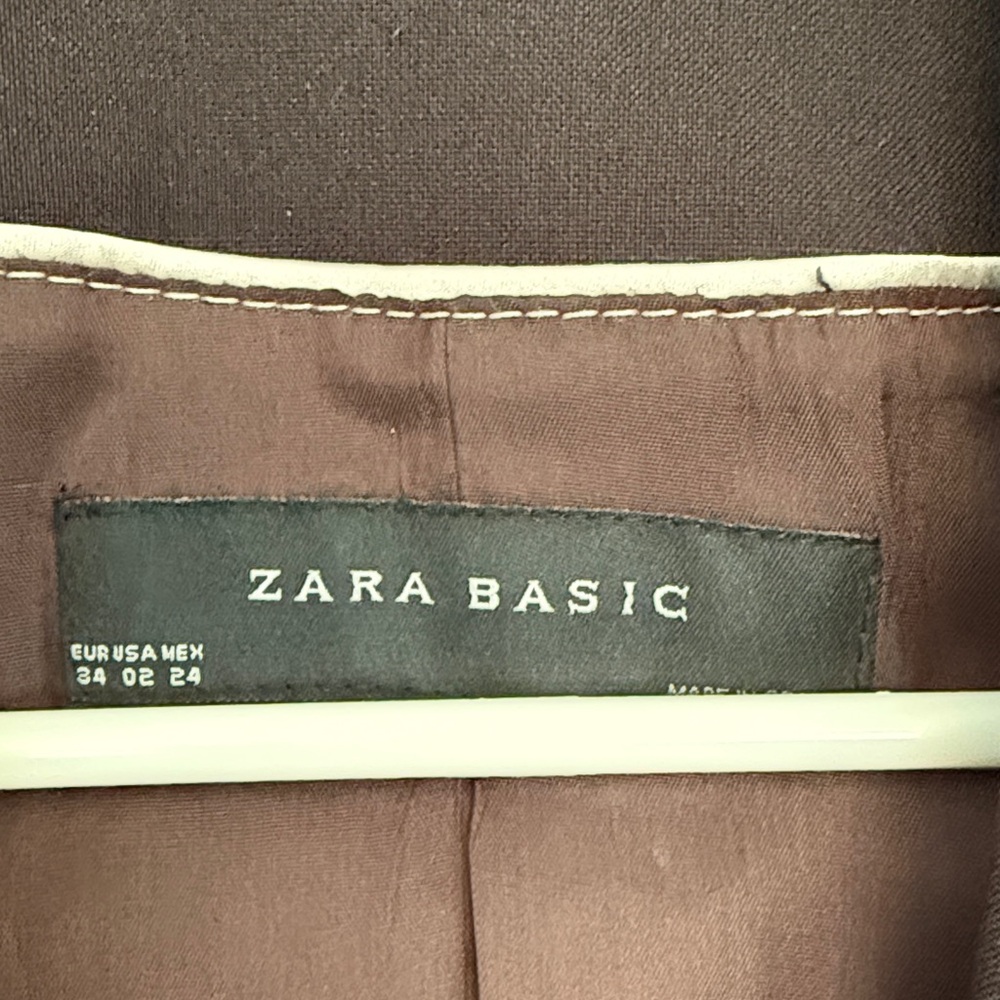 Zara Basic Brown Blazer And Pants Suit - image 2